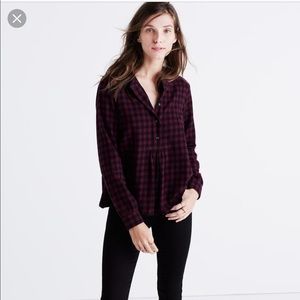 Madewell plaid flannel top